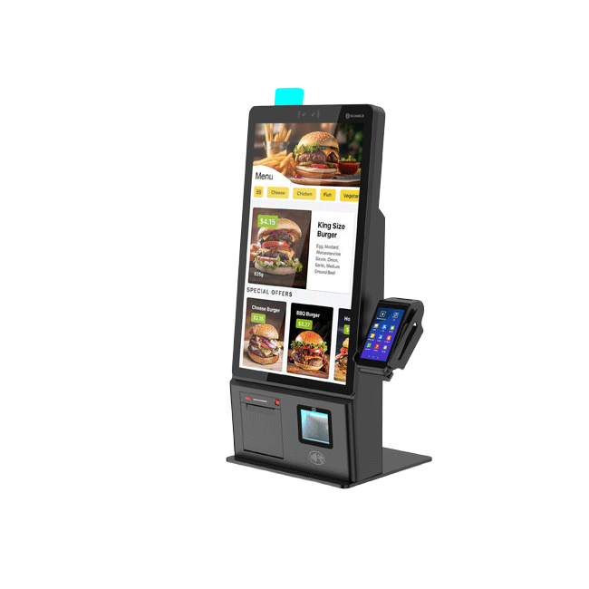 Scangle 24inch Touch Self ordering kiosco POS terminal sistema POS con impresora térmica de 80mm Scangle 24inch Touch Self ordering kiosco POS terminal sistema POS con impresora térmica de 80mm